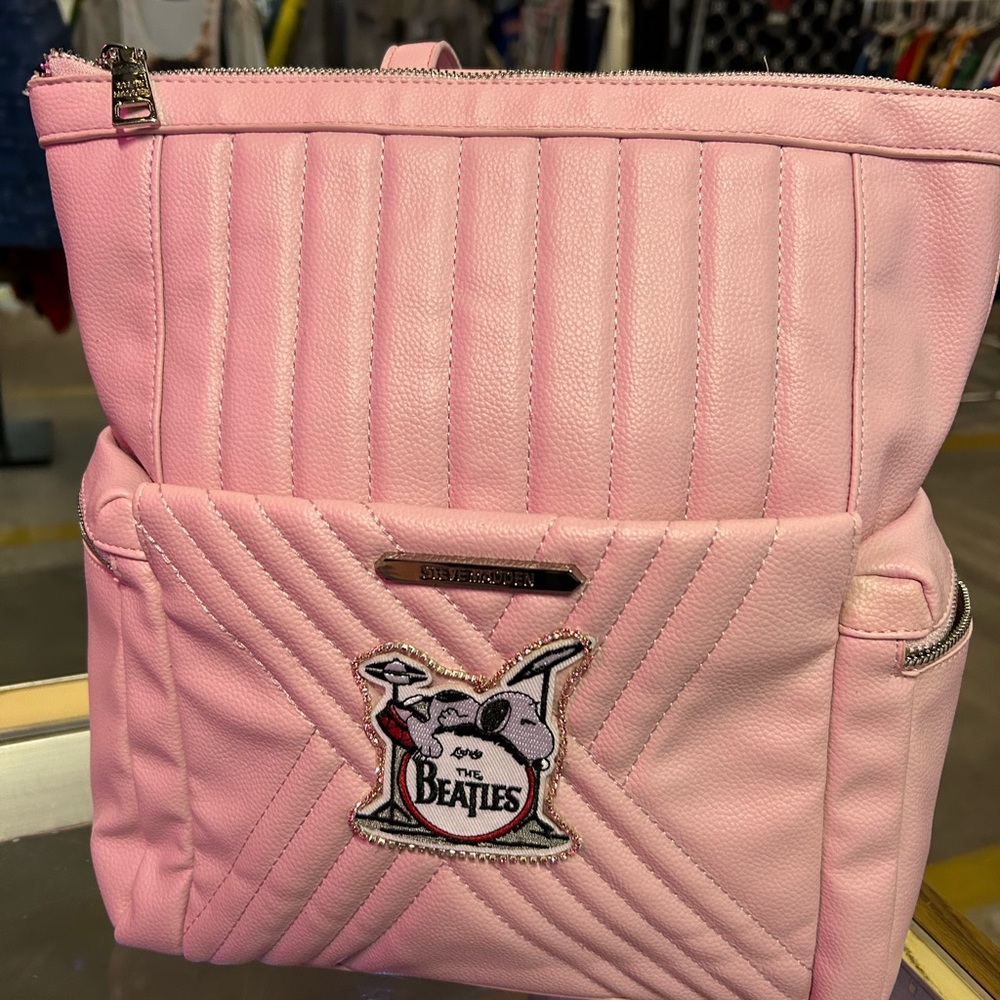 Rampage Snoopy & The Beatles Logo Pink Backpack - OOAK New
